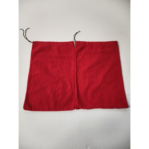 Christian Louboutin Cloth Dust Bag Red Black Lettering 13" X 9" Set Of 2 - Picture 3 of 4